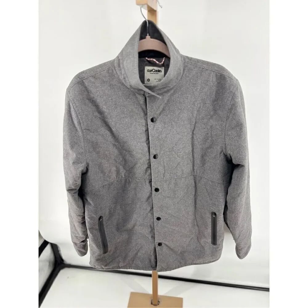 Our Caste Urban Outfitters Joel Shirt Jacket Snap Grey Size Medium